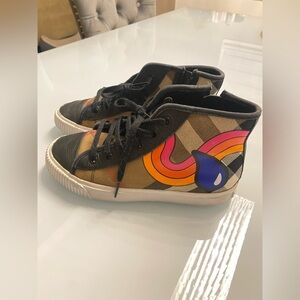 Kids Burberry high top sneakers (as is)